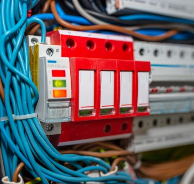 Defend your electronics with whole-house surge protection systems installed by electricians trained in voltage regulation and grounding.